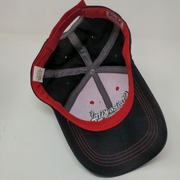 Strike King Fishing Lure Strapback Hat Red Black OSFM Embroidered Logo - Picture 9 of 12